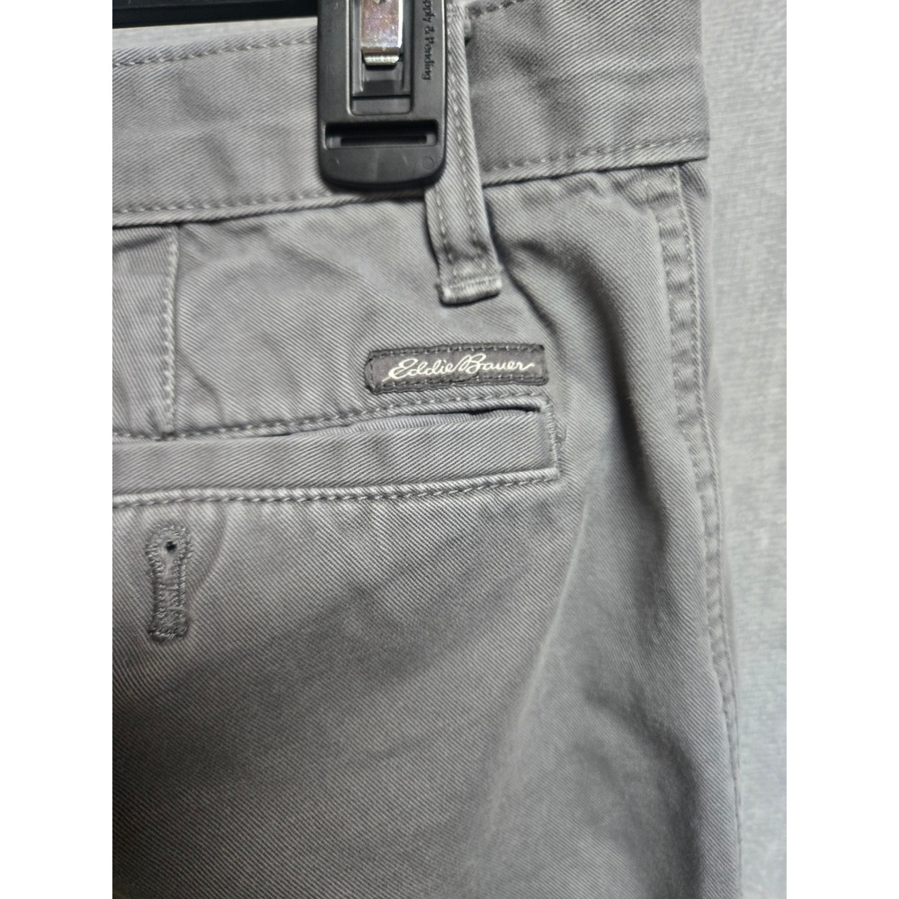 Eddie Bauer Legend Wash Chino Pants Mens 34x34 Grey Cotton Twill Straight Leg - Picture 5 of 8